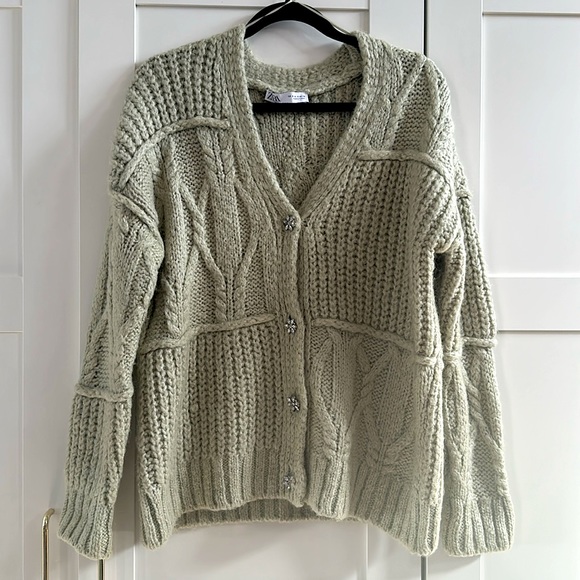 Sage Zara Cardigan, SZ S - Picture 1 of 2